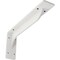 Ekena Millwork Embrey Steel Bracket, Hammered White 2"W x 12"D x 5 1/4"H BKTM02X12X05EBHWH - alternate 1